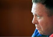 30 May 2014; Leinster head coach Matt O'Connor during a press conference ahead of their Celtic League Grand Final match against Glasgow Warriors on Saturday. Leinster Rugby Press Conference, Bewley's Hotel, Ballsbridge, Dublin. Picture credit: Brendan Moran / SPORTSFILE