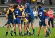 3 May 2014; Roscommon players celebrate victory after the game. TESCO Ladies National Football League Division 4 Final, Antrim v Roscommon, O'Connor Park, Tullamore, Co. Offaly. Picture credit: Ray McManus / SPORTSFILE