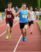 31 May 2014; Harry Purcell, centre, Castleknock College, Dublin, on his way to winning the Senior Boys 800m event, where he set a new record of 1:49:42 ahead of Rob Tully, left, Gormanstown College, Co. Wexford. The Aviva All-Ireland Schools Track and Field Championships. Tullamore Harriers, Tullamore, Co. Offaly. Picture credit: Tomás Greally / SPORTSFILE
