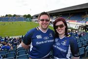 31 May 2014; Leinster supporters Tanya O'Brien and Padraig Power, from Wexford Town, at the game. Celtic League 2013/14 Grand Final, Leinster v Glasgow Warriors, RDS, Ballsbridge, Dublin. Picture credit: Brendan Moran / SPORTSFILE