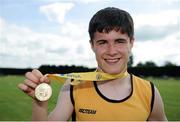 31 May 2014; Kevin McGrath, St. Pat's Navan, who won the Boys Mile Under 16 event. The Aviva All-Ireland Schools Track and Field Championships. Tullamore Harriers, Tullamore, Co. Offaly. Picture credit: Tomás Greally / SPORTSFILE