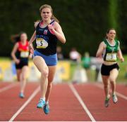 31 May 2014; Jenna Bromell, Castletroy College, Co. Limerick, on her way to winning the Senior Girls 400m event. The Aviva All-Ireland Schools Track and Field Championships. Tullamore Harriers, Tullamore, Co. Offaly. Picture credit: Tomás Greally / SPORTSFILE