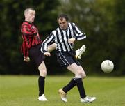 29 April 2006; Barry Farrell, Prosper Fingal in action against Philip Dunne, Cheeverstown House, Special Olympics Festival of Football Cup Semi Final, Cheeverstown House v Prosper Fingal, AUL Clonshaugh, Dublin. Picture credit: Damien Eagers / SPORTSFILE