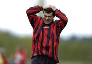 29 April 2006; John Smith, Prosper Fingal, shows his displeasure at missing a golden opportunity in front of goal. Cheeverstown House v Prosper Fingal, Special Olympics Festival of Football Cup Semi Final. AUL Clonshaugh, Dublin. Picture credit: Damien Eagers / SPORTSFILE