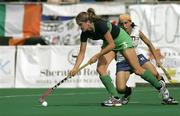 1 May 2006; Linda Caulfield, Ireland, in action against Italy. Samsung Women's Hockey World Cup Qualifier, Ireland v Italy, Rome, Italy. Picture credit: SPORTSFILE