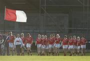 6 May 2006; The Cork team march in the parade before the game. Suzuki Ladies National Football League, Division 1 Final, Cork v Meath, Parnell Park, Dublin. Picture credit: Brendan Moran / SPORTSFILE