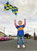 1 June 2014; Tipperary supporter Caoimhe Murphy, aged 3, from Ardfinnan, Co. Tipperary, before the game. Munster GAA Hurling Senior Championship, Semi-Final, Tipperary v Limerick, Semple Stadium, Thurles, Co. Tipperary. Picture credit: Diarmuid Greene / SPORTSFILE
