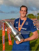 31 May 2014; Leinster's Devin Toner with the trophy after the game. Celtic League 2013/14 Grand Final, Leinster v Glasgow Warriors, RDS, Ballsbridge, Dublin. Picture credit: Brendan Moran / SPORTSFILE