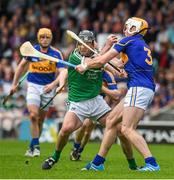 1 June 2014; Declan Hannon, Limerick, in action against Padraic Maher, Tipperary. Munster GAA Hurling Senior Championship, Semi-Final, Tipperary v Limerick, Semple Stadium, Thurles, Co. Tipperary. Picture credit: Ray McManus / SPORTSFILE