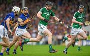 1 June 2014; Kevin Downes, Lmerick, in action against Michael Cahill, left, and Conor O'Mahony, Tipperary. Munster GAA Hurling Senior Championship, Semi-Final, Tipperary v Limerick, Semple Stadium, Thurles, Co. Tipperary. Picture credit: Ray McManus / SPORTSFILE