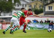 1 June 2014; Seamus Conneely, Sligo Rovers, in action against Robert Cornwall, Shamrock Rovers. SSE Airtricity League Premier Division, Sligo Rovers v Shamrock Rovers, The Showgrounds, Sligo. Picture credit: Ramsey Cardy / SPORTSFILE