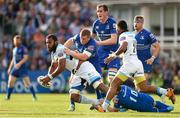 31 May 2014; Leone Nakarawa, Glasgow Warriors, is tackled by Sean Cronin and Jimmy Gopperth, bottom, Leinster. Celtic League 2013/14 Grand Final, Leinster v Glasgow Warriors. RDS, Ballsbridge, Dublin. Picture credit: Stephen McCarthy / SPORTSFILE