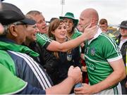 1 June 2014; James Ryan celebrates with Limerick supporters. Munster GAA Hurling Senior Championship, Semi-Final, Tipperary v Limerick, Semple Stadium, Thurles, Co. Tipperary. Picture credit: Ray McManus / SPORTSFILE