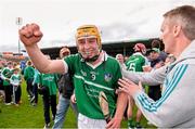 1 June 2014; Paul Browne celebrates with Limerick supporters. Munster GAA Hurling Senior Championship, Semi-Final, Tipperary v Limerick, Semple Stadium, Thurles, Co. Tipperary. Picture credit: Ray McManus / SPORTSFILE