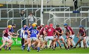1 June 2014; Players from both teams scramble for possession in the Galway box following a Laois free in the last minute of the game. Leinster GAA Hurling Senior Championship, Quarter-Final, Galway v Laois, O'Moore Park, Portlaoise, Co. Laois. Picture Credit: Tomás Greally / SPORTSFILE