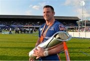 31 May 2014; Fergus McFadden, Leinster, with the trophy after the game. Celtic League 2013/14 Grand Final, Leinster v Glasgow Warriors, RDS, Ballsbridge, Dublin. Picture credit: Brendan Moran / SPORTSFILE