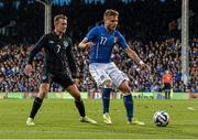 31 May 2014; Ciro Immobile, Italy, in action against Aiden McGeady, Republic of Ireland. International Friendly, Republic of Ireland v Italy, Craven Cottage, Fulham, London, England. Picture credit: David Maher / SPORTSFILE
