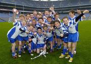 8 May 2006; Gaelscoil Taobh na Coille team celebrate after victory. Corn Aghais, St Malachy's Edenmore v Gaelscoil Taobh na Coille, Allianz Cumann na mBunscoil Finals, Croke Park, Dublin. Picture credit: Damien Eagers / SPORTSFILE