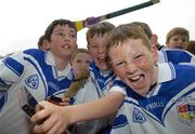 8 May 2006; Gaelscoil Taobh na Coille players celebrate after victory. Corn Aghais, St Malachy's Edenmore v Gaelscoil Taobh na Coille, Allianz Cumann na mBunscoil Finals, Croke Park, Dublin. Picture credit: Damien Eagers / SPORTSFILE