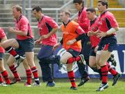 12 May 2006; Munster players, from left, Mick O'Driscoll, Trevor Halstead, John Kelly, Donncha O'Callaghan, Denis Leamy and David Wallace in action during Munster squad training ahead of the Heineken Cup Final. Munster Squad Training, Thomond Park, Limerick. Picture credit; Kieran Clancy / SPORTSFILE