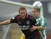 12 May 2006; Vinny Arkins, Bohemians, in action against Brian McGovern, Bray Wanderers. eircom League Premier Division, Bohemians v Bray Wanderers, Dalymount Park, Dublin. Picture credit: Matt Browne / SPORTSFILE