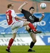 12 May 2006; Paul Keegan, St. Patrick's Athletic, in action against Ken Oman, Derry City. eircom League Premier Division, St. Patrick's Athletic v Derry City, Richmond Park, Dublin. Picture credit: David Maher / SPORTSFILE