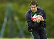 14 May 2006; Ireland physio Iain Knox practices his rugby skills during a rain delay. C&G Trophy Southern Section, Ireland v Surrey, Stormont, Belfast. Picture credit; Pat Murphy / SPORTSFILE