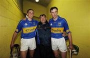 14 May 2006; Tipperary manager Michael 'Babs' Keating with Declan Fanning, left, and Hugh Moloney as the make their way back to the dressing rooms. Guinness Munster Senior Hurling Championship Quarter Final, Tipperary v Limerick, Semple Stadium, Thurles, Co. Tipperary. Picture credit; Ray McManus / SPORTSFILE