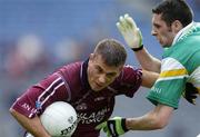 14 May 2006; Alan Mangan, Westmeath, is tackled by Nigel Grennan, Offaly. Bank of Ireland Leinster Senior Football Championship, Round 1, Westmeath v Offaly, Croke Park, Dublin. Picture credit; David Maher / SPORTSFILE