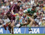 14 May 2006; Alan McNamee, Offaly, is tackled by Gary Dolan, left, and David Duffy, Westmeath. Bank of Ireland Leinster Senior Football Championship, Round 1, Westmeath v Offaly, Croke Park, Dublin. Picture credit; Brian Lawless / SPORTSFILE