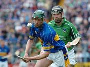 14 May 2006; Declan Fanning, Tipperary, is tackled by Andrew O' Shaughnessy, Limerick. Guinness Munster Senior Hurling Championship Quarter Final, Tipperary v Limerick, Semple Stadium, Thurles, Co. Tipperary. Picture credit; David Levingstone / SPORTSFILE