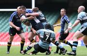 14 May 2006; Leinster srum-half Guy Easterby attempts to go through the tackles of Blues Mike Phillips and Xavier Rush. Celtic League, Cardiff Blues v Leinster, Millennium Stadium, Cardiff, Wales. Picture credit; Tim Parfitt / SPORTSFILE