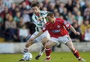 15 May 2006; Gary O'Neill, Shelbourne, in action against Alan Bennett, Cork City. eircom League, Premier Division, Cork City v Shelbourne, Turners Cross, Cork. Picture credit: David Maher / SPORTSFILE