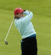 16 May 2006; Clare Coughlan, Cork, plays from the fairway to the 18th green during the 2nd round of the 2006 Lancôme Irish Ladies’ Close Championship. The European Golf Club, Brittas Bay, Co. Wicklow. Picture credit; Damien Eagers / SPORTSFILE