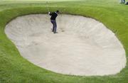 16 May 2006; Peter Lawrie plays from a bunker on the 5th hole. Nissan Irish Open Practice, Carton House Golf Club, Maynooth, Co. Kildare. Picture credit; Brian Lawless / SPORTSFILE
