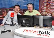 3 June 2014; Newstalk 106-108 fm today revealed that Brian O’Driscoll, Irish rugby hero and international sports star, will join the Off the Ball team.  Brian has signed an exclusive deal with Newstalk and the station is delighted to have him on board for this exciting partnership. The news comes after Brian’s farewell Leinster appearance on Saturday last. In attendance with Brian is presenter Pat Kenny. Newstalk, Digges Lane, Dublin. Picture credit: Brendan Moran / SPORTSFILE