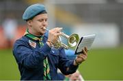 1 June 2014; A trumpet player, St. Michael's Scout Brass Band Enniskillen. Ulster GAA Football Senior Championship, Quarter-Final, Fermanagh v Antrim, Brewster Park, Enniskillen, Co. Fermanagh. Picture credit: Oliver McVeigh / SPORTSFILE