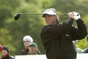 19 May 2006; Darren Clarke, Ireland, tees off from the eighteenth during round 2. Nissan Irish Open Golf Championship, Carton House Golf Club, Maynooth, Co. Kildare. Picture credit; Pat Murphy / SPORTSFILE