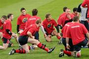19 May 2006; Munster players warm-down after a light training session ahead of the Heineken Cup final tomorrow against Biarritz. Millennium Stadium, Cardiff, Wales. Picture credit; Tim Parfitt / SPORTSFILE