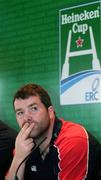19 May 2006; Anthony Foley speaking a Munster Rugby press conference ahead of the Heineken Cup final tomorrow against Biarritz Olympique. Millennium Stadium, Cardiff, Wales. Picture credit; Tim Parfitt / SPORTSFILE