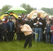 19 May 2006; Supporters look on as Padraig Harrington, Ireland, plays from the rough on the 4th. Nissan Irish Open Golf Championship, Carton House Golf Club, Maynooth, Co. Kildare. Picture credit; Pat Murphy / SPORTSFILE