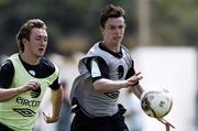 21 May 2006; Kevin Foley, right, and Aiden McGeady, Republic of Ireland, in action during squad training. Municipal Stadium, Lagos, Portugal. Picture credit; David Maher / SPORTSFILE