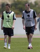 21 May 2006; Robbie Keane, left, Republic of Ireland, with his cousin and team-mate Jason Byrne during squad training. Municipal Stadium, Lagos, Portugal. Picture credit; David Maher / SPORTSFILE