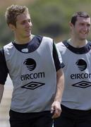 21 May 2006; Kevin Doyle, left, and Jason Byrne, Republic of Ireland, during squad training. Municipal Stadium, Lagos, Portugal. Picture credit; David Maher / SPORTSFILE