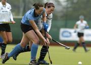 21 May 2006; Susie Martin, Ballymoney, in action against Aoife Mitchell, Hermes. The Women's 2006 ESB Club Championships, Ballymoney v Hermes, National Hockey Stadium, UCD, Belfield, Dublin. Picture credit: Ciara Lyster / SPORTSFILE