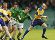 21 May 2006; Michael O'Shea, Clare, in action against Jason Stokes, Limerick. Bank of Ireland Munster Senior Football Championship, Quarter-final, Limerick v Clare, Gaelic Grounds, Limerick. Picture credit; Damien Eagers / SPORTSFILE