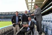 5 June 2014; Liam Sheedy, centre, Hurling 2020 Chairman, with, from left former Clare hurler Frank Lohan, Ed Donnelly, Hurling 2020 Secretary, and former Offaly hurler Michael Duignan during the Hurling 2020 Website and Survey launch. Hurling 2020 is a hurling forum established by Uachtarán Chumann Lúthchleas Gael Liam Ó Néill to oversee a complete examination of hurling and to make proposals and suggestions with the intention of safeguarding the future of the game. Croke Park, Dublin. Picture credit: Matt Browne / SPORTSFILE