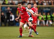 6 June 2014; John Russell, Sligo Rovers, in action against Richie Towell, Dundalk. FAI Ford Cup, 2nd Round, Dundalk v Sligo Rovers, Oriel Park, Dundalk, Co. Louth. Photo by Sportsfile