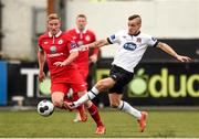 6 June 2014; Darren Meenan, Dundalk, in action against Paul O'Conor, Sligo Rovers. FAI Ford Cup, 2nd Round, Dundalk v Sligo Rovers, Oriel Park, Dundalk, Co. Louth. Photo by Sportsfile