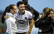 6 June 2014; Dundalk Richie Towell poses for photographs with fans after the game. FAI Ford Cup, 2nd Round, Dundalk v Sligo Rovers, Oriel Park, Dundalk, Co. Louth. Photo by Sportsfile